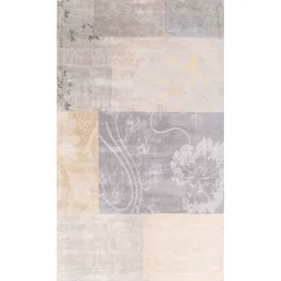 jaipur rugs Grey Abstract Viscose 5 ft X 8 ft Hand Woven Rectangle Carpet image 3
