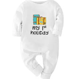 Zeezeezoo Kids Typography Printed Cotton Bodysuit-image-35