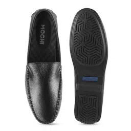 Mochi Men Textured Leather Comfort Insole Penny Driving Shoes image 5