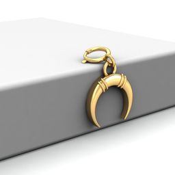 KUBERBOX Horseshoe Charm 18KT Gold Pendant-0.49gm-picture-25