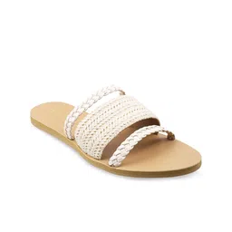 Metro Women Beige Open Toe Flats-image-67