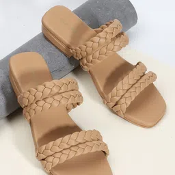 DressBerry Women braided Open Toe Flats-picture-12