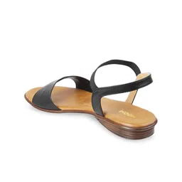 Mochi Women Black Open Toe Flats image 5