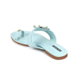 FAUSTO Bow Embellished One Toe Flats image 5