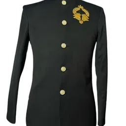 a.p.textiles Men's Black Blazer, Gaberdine Fabric image 2
