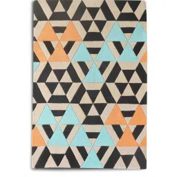 Buy Multicolor Wool Geometric 5 x 7 Feet Hand Tufted Carpet by Joyrugs by littlelooms image 2