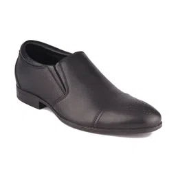TOP BRASS Men Black Solid Slip-On Formal Shoes-picture-35