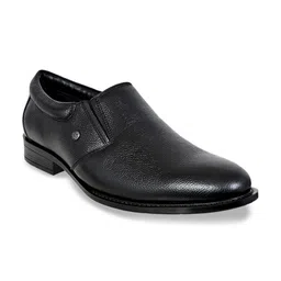 Allen Cooper Men Textured Leather Formal Slip-On Shoes image 3