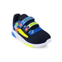 Campus Kids Blue & Yellow Mesh Running Shoes image 1