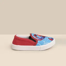 Kids Ville Boys Spiderman Printed Lightweight Canvas Comfort Insole Slip On Sneakers image 2