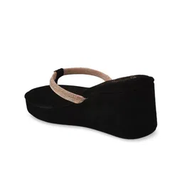 Shoetopia Embellished Suede Wedge Heels image 4