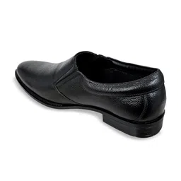 Allen Cooper Men Textured Leather Formal Slip-On Shoes image 2
