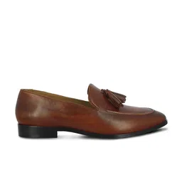 Saint G Men Tan Maroon Solid Loafer Formal Shoes image 2