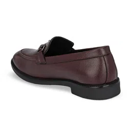 Mactree Men Cherry Brown Loafers Formal Shoes image 4