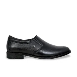 Allen Cooper Men Textured Leather Formal Slip-On Shoes image 4