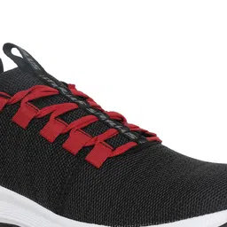 Paragon Men Black & Red Woven Design Casual Sneakers image 3