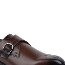 LOUIS STITCH Men Leatherette Dual Tone Patina Shaded Monk Shoes image 5