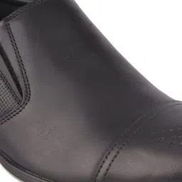 TOP BRASS Men Black Solid Slip-On Formal Shoes image 3