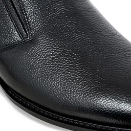 Allen Cooper Men Textured Leather Formal Slip-On Shoes image 5