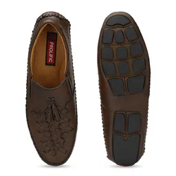 Prolific Men Brown Driving Shoes image 5