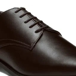 LOUIS STITCH Men Perforated Premium Leather Formal Derby Shoes image 4