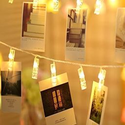 ENORMITY White Photo Clip Shape String Lights-picture-0