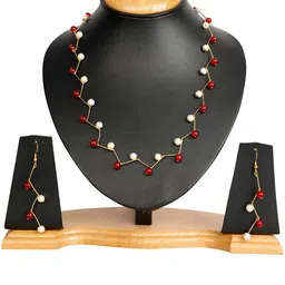 Oxidized Heaven Gold-Plated Beaded Jewellery Set-picture-29