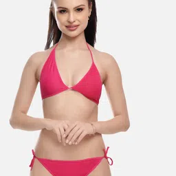 FIMS Women Pink Solid Lingerie Set-picture-31