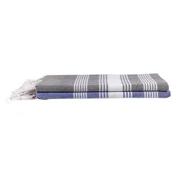 Arrabi Set Of 2 Striped 210 GSM Cotton Bath Towels image 2