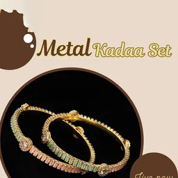 LAVAZZA Set Of 2 Gold-Plated Crystals & Cubic Zirconia Studded Bangles image 3