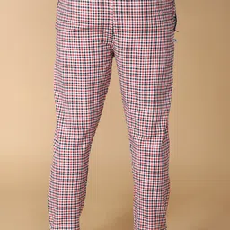 LUX VENUS Men Pack Of 2 Assorted Mid-Rise Relaxed Checks Pure Cotton Lounge Pants image 5
