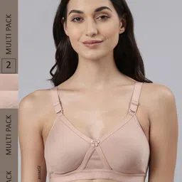 Dollar Missy Pack of 2  Cotton Wire-Free Crossover Support Bra-picture-31