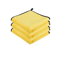 Kuber Industries Yellow & Blue 3 Pieces Microfiber Kitchen Towels With Hanging Loop image 1