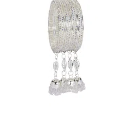 LAVAZZA Set Of 4 Crystals Cubic Zirconia Studded & Beaded Bangles image 4