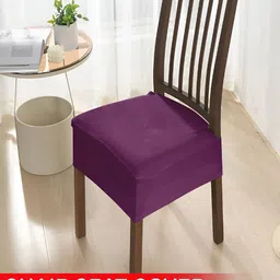 HOKIPO Purple 6 Pieces Velvet Chair Covers image 2