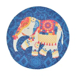 HOMADORN  Blue & White 6Pcs Ethnic Motifs Printed Table Placemats image 4