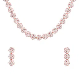 GIVA 925 Sterling Silver Rose Gold-Plated Necklace & Earrings image 2