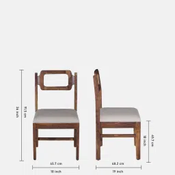 woodsworth from pepperfry Amalfi Sheesham Wood Dining Chairs In Provincial Teak Finish (Set Of 2 ) image 2