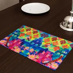 sej by nisha gupta Nolan (12x18) Multicolor Poly Cotton (Set of 6) Placemat image 1
