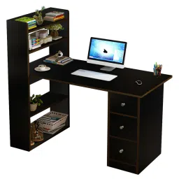 kawachi Loa Writing Table In Brown Finish image 4