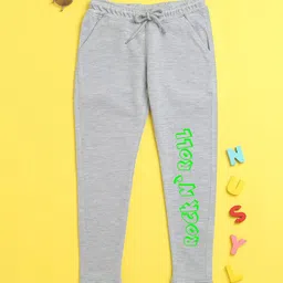 NUSYL Kids Grey Printed Joggers-picture-14
