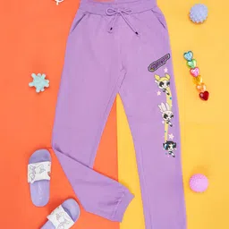 Pantaloons Junior Girls Powerpuff Girls Printed Mid-Rise Cotton Joggers-picture-20