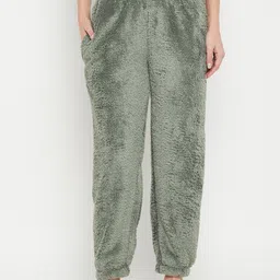 Camey Mid Rise Relaxed-Fit Woolen Lounge Joggers-image-12