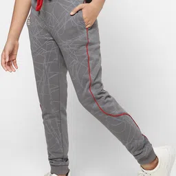 Jack & Jones Junior Boys Grey Printed Cotton Joggers image 4