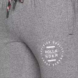 THE HOLLANDER Men Typography Printed Cotton Terry Mid-Rise Jogger image 5