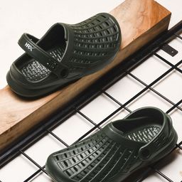 HRX by Hrithik Roshan Men Olive Green Rubber Clogs-picture-12