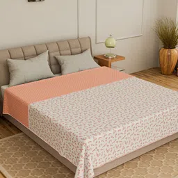 CURIOUS LIFESTYLE White & Rose Floral Summer 150 GSM Reversible Double Bed Dohar-image-63
