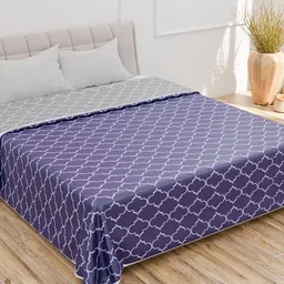 CURIOUS LIFESTYLE Blue & Grey Ethnic Motifs Microfiber Summer 150 GSM Double Bed Dohar-image-17