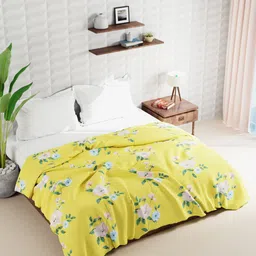 kopa BIANCA Floral Microfiber AC Room Double Bed Quilt-picture-5