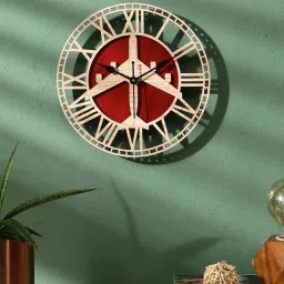 tangy oak MDF And Acrylic Analog Take Off Wall Clock image 1